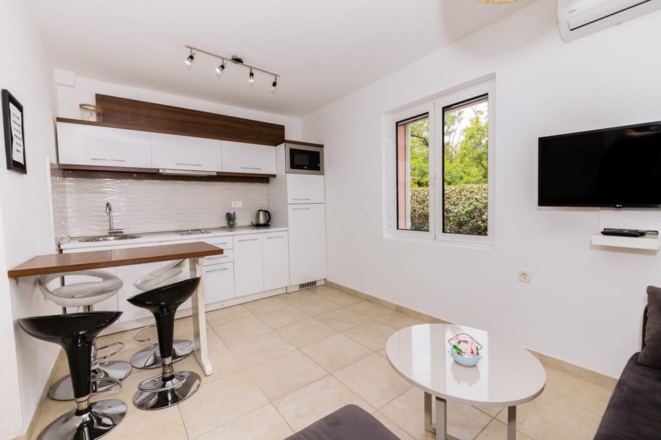 TV and multimedia, Kitchen or kitchenette, Living room, Seating area, Dining area, air conditioner