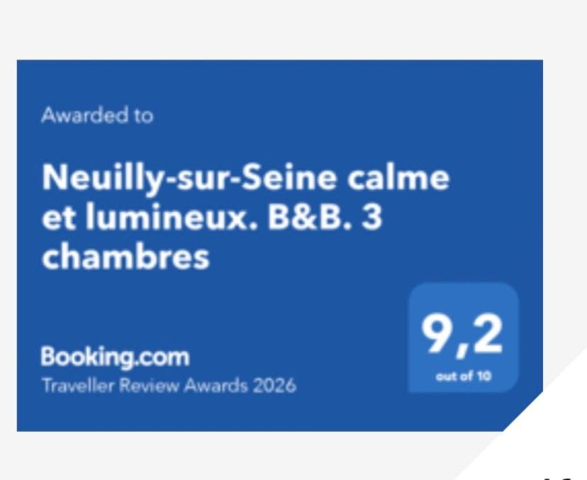 Neuilly-sur-Seine calme et lumineux. B&B. 3 chambres Bed and Breakfast in Levallois-Perret