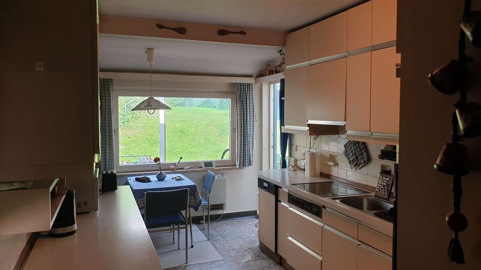 Kitchen or kitchenette, Dining area, stove