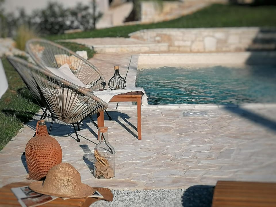 Natural landscape, Pool view, Swimming pool, sunbed