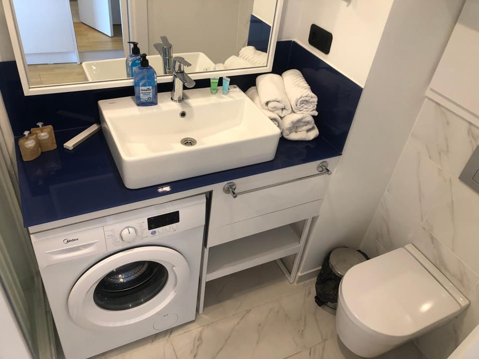 Toilet, washing machine