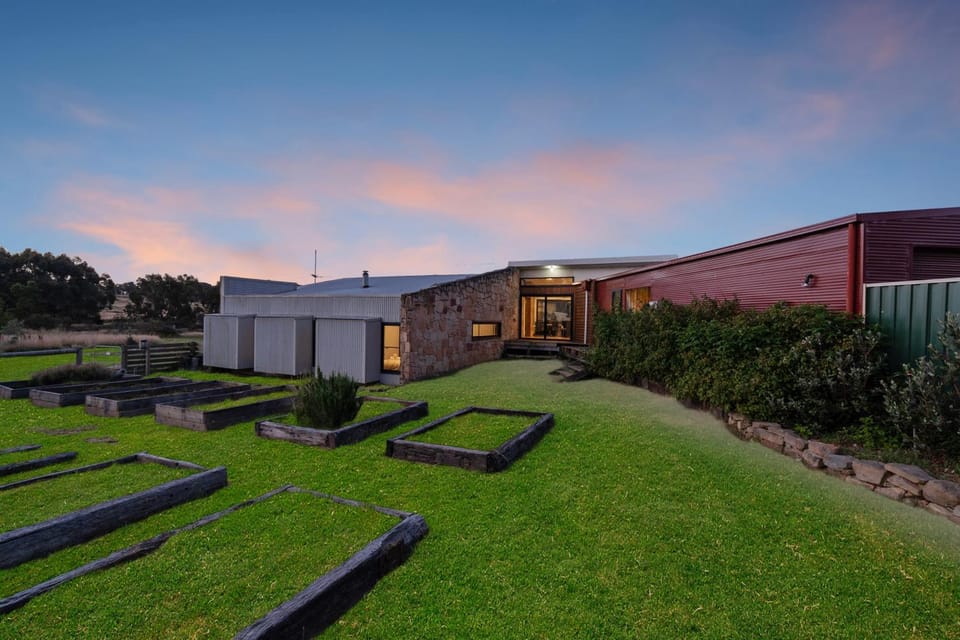 Property building, Garden, Garden view, Sunset