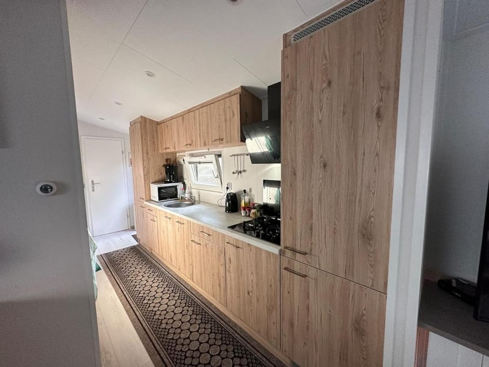 Kitchen or kitchenette, dishwasher, stove