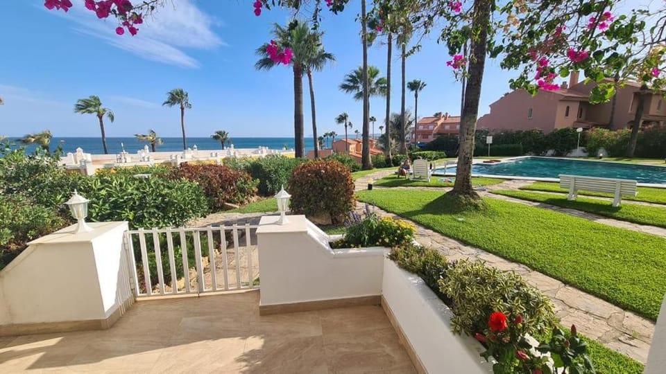 Patio, Spring, Natural landscape, Garden, Garden view, Pool view, Sea view