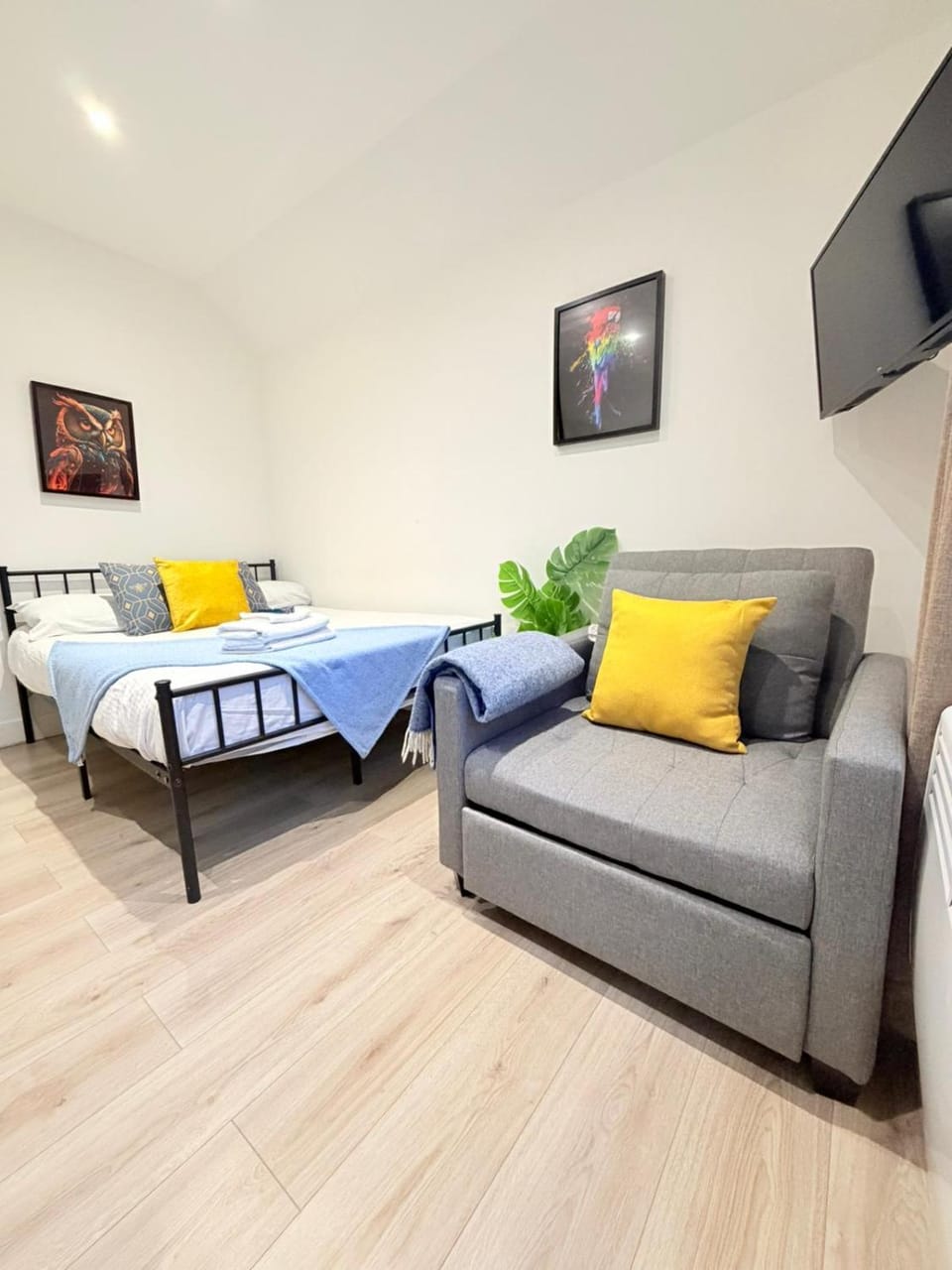 Bed, TV and multimedia, Bedroom