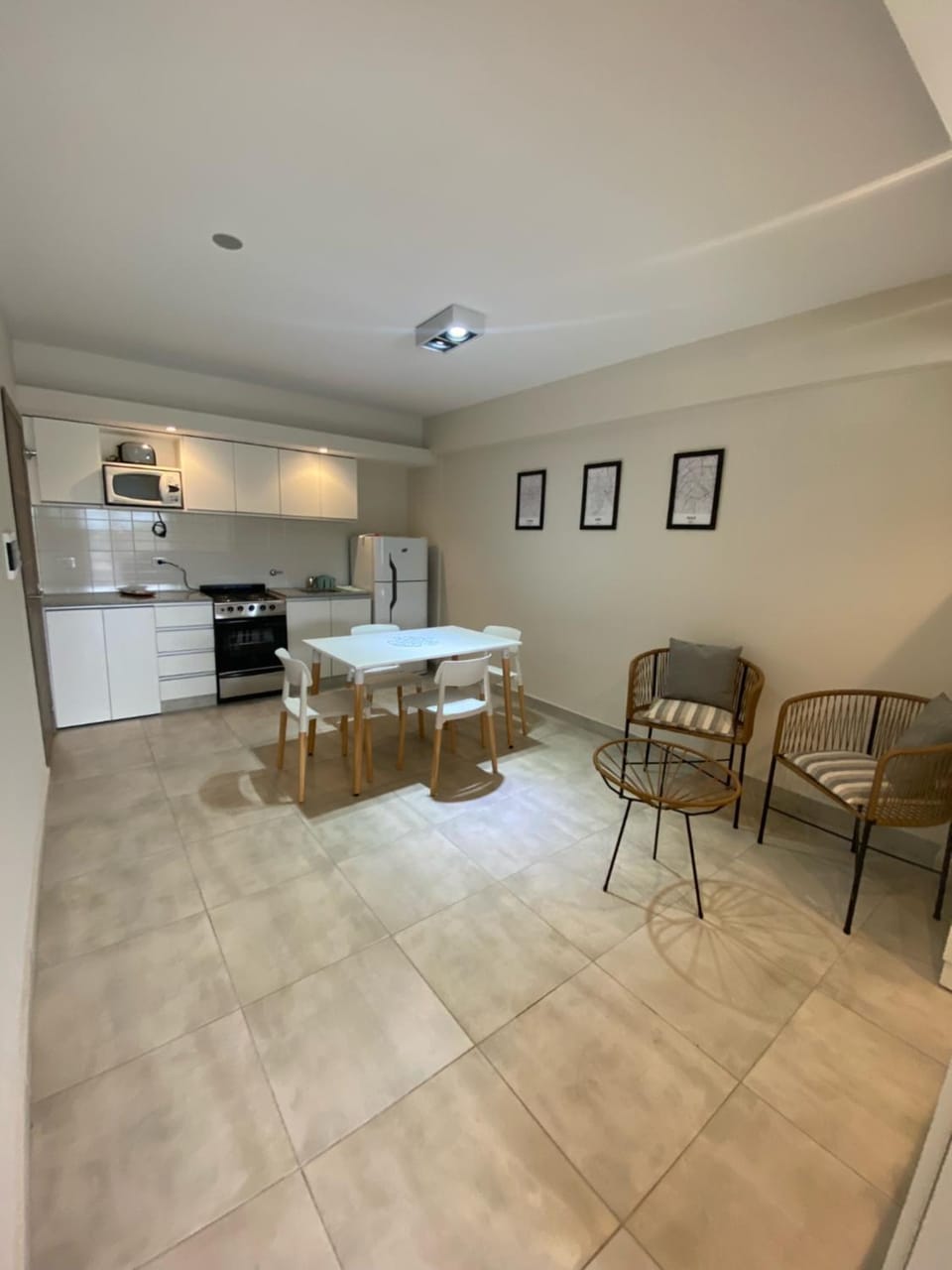 Kitchen or kitchenette, Living room, Dining area