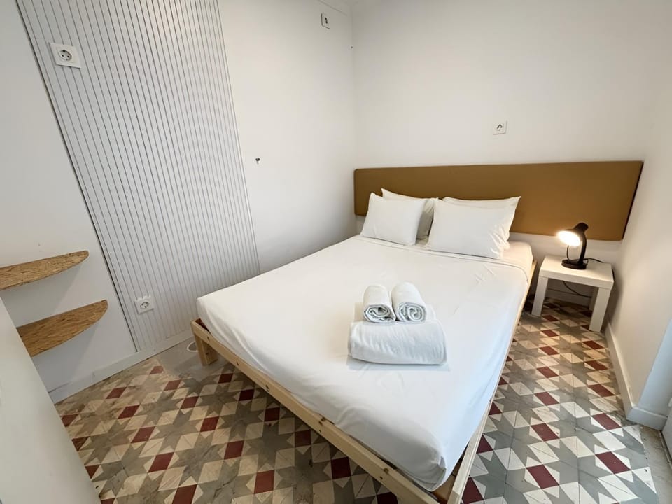 Bed, Photo of the whole room, Bedroom, towels, wardrobe
