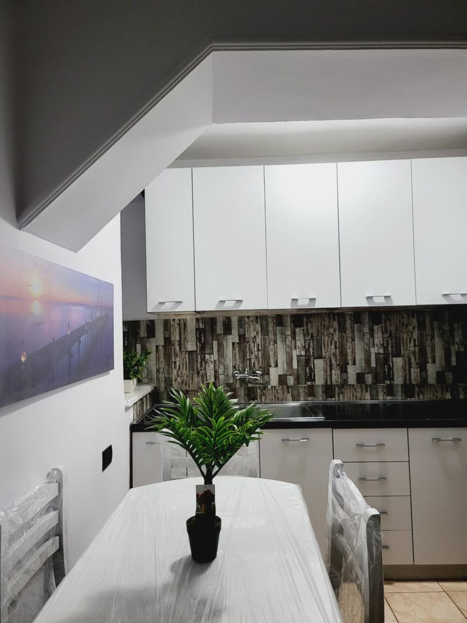 Kitchen or kitchenette, Dining area