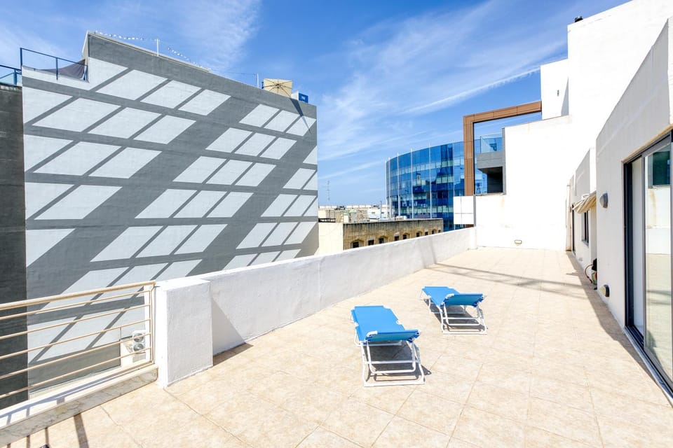 Property building, Day, View (from property/room), Balcony/Terrace, sunbed