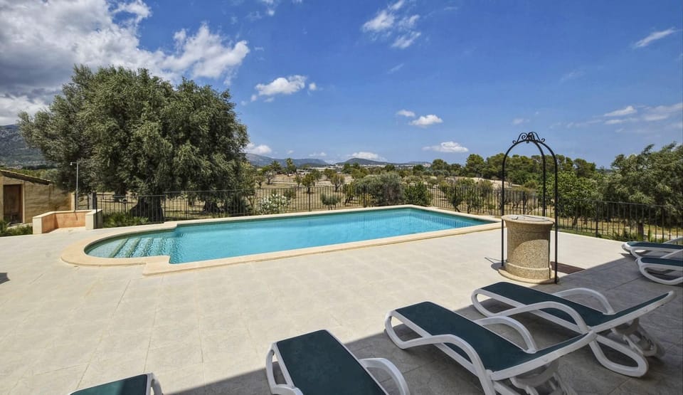Property building, Living room, Swimming pool