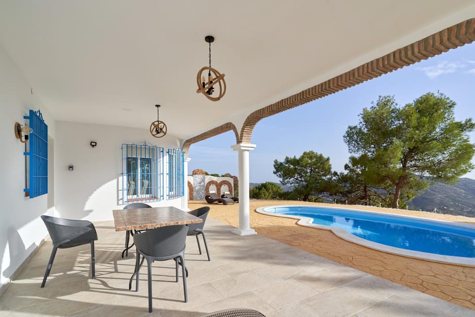 Property building, Living room, Swimming pool