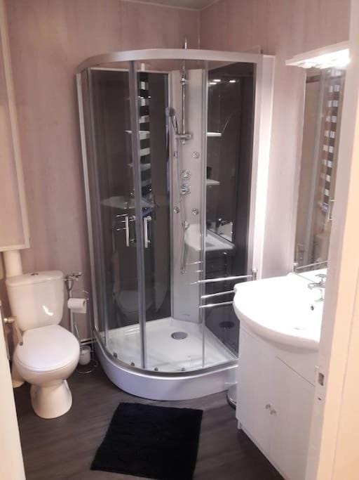 Shower, Toilet, Bathroom, towels