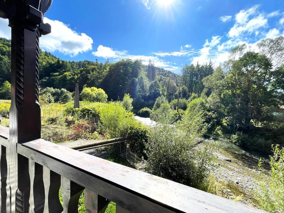 Day, Natural landscape, View (from property/room), Balcony/Terrace, Mountain view, River view