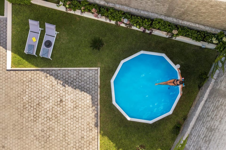 Bird's eye view, Garden, Pool view, Swimming pool, sunbed