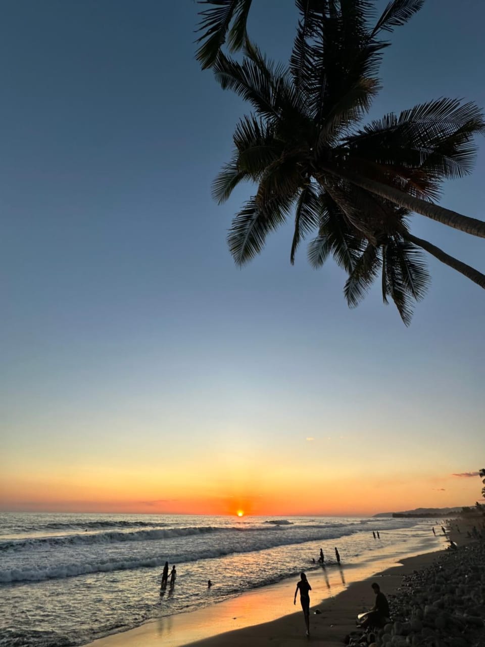 Beach, Sea view, Sunset
