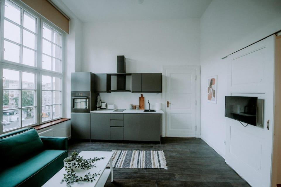 Photo and video Old factory view Apartment in Masovian Voivodeship