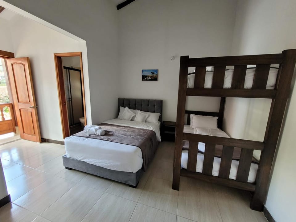 Bed, Photo of the whole room, Bedroom, Breakfast, bunk bed, towels, wardrobe