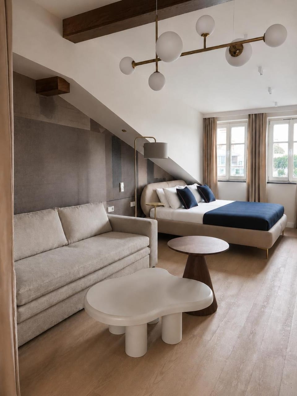 Bed, Photo of the whole room, Seating area, Bedroom
