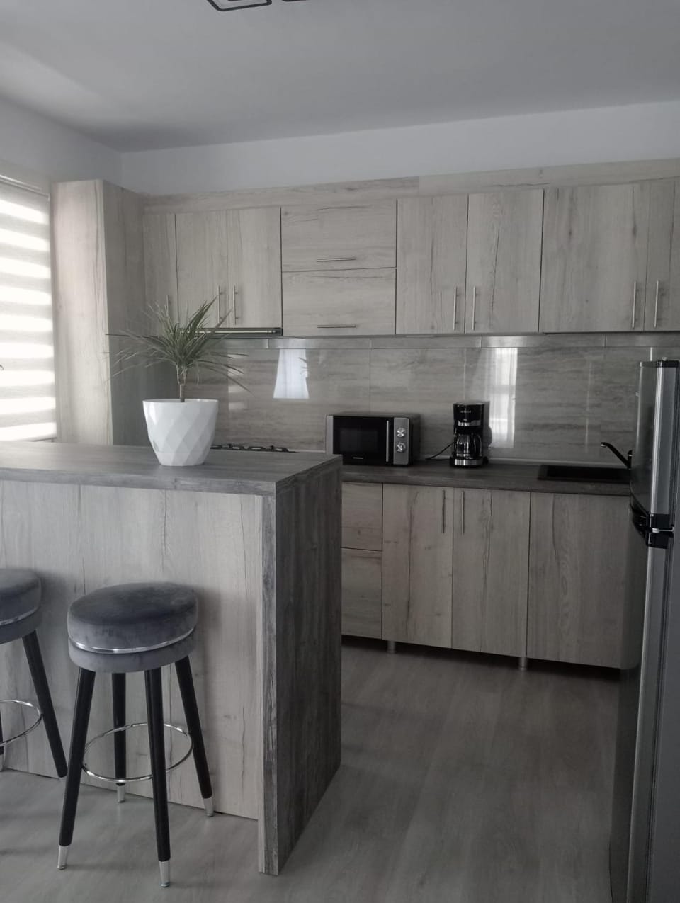 Coffee/tea facilities, Kitchen or kitchenette, Dining area, minibar, stove