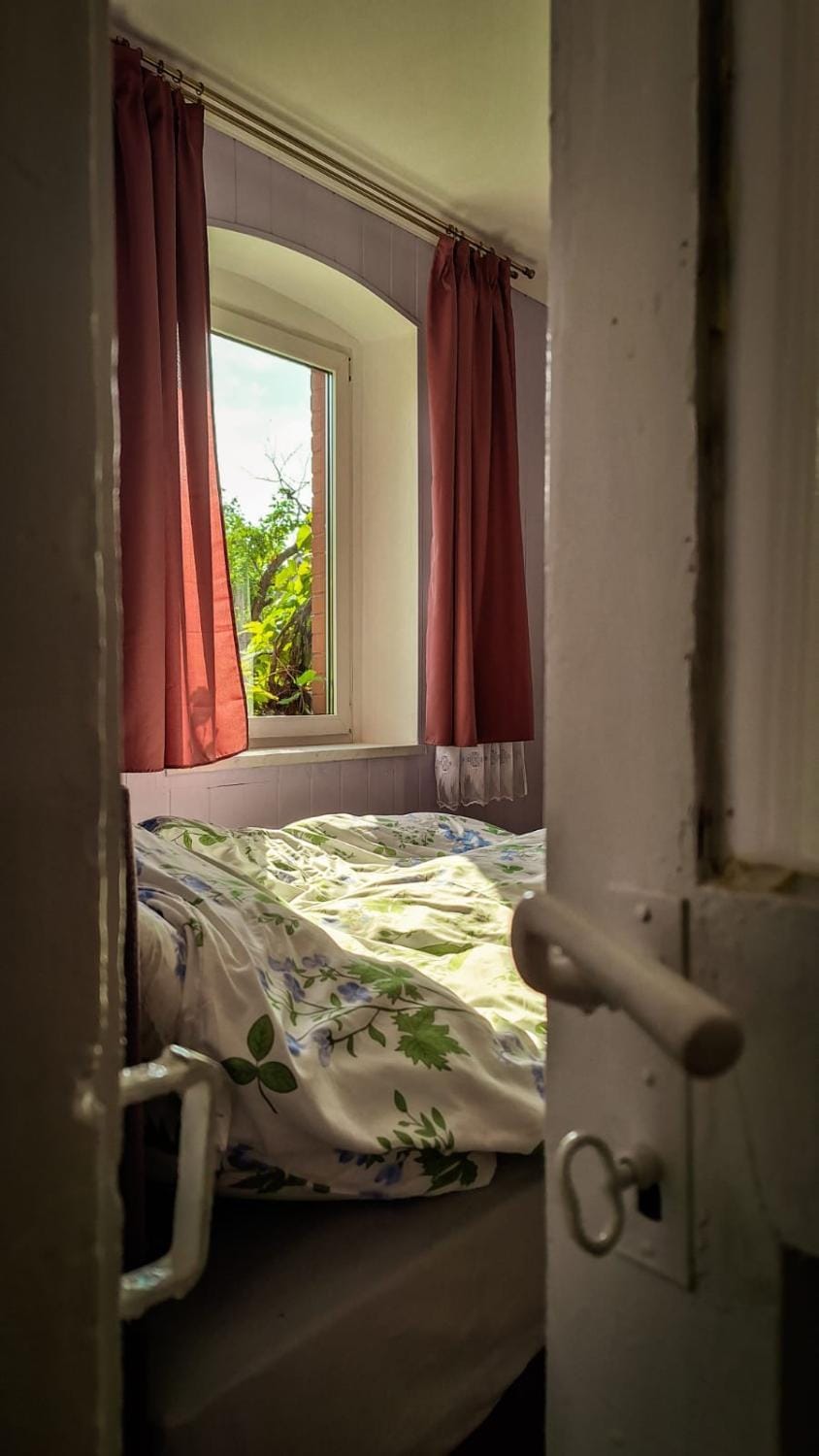 Bed, View (from property/room), Photo of the whole room, Bedroom, Garden view