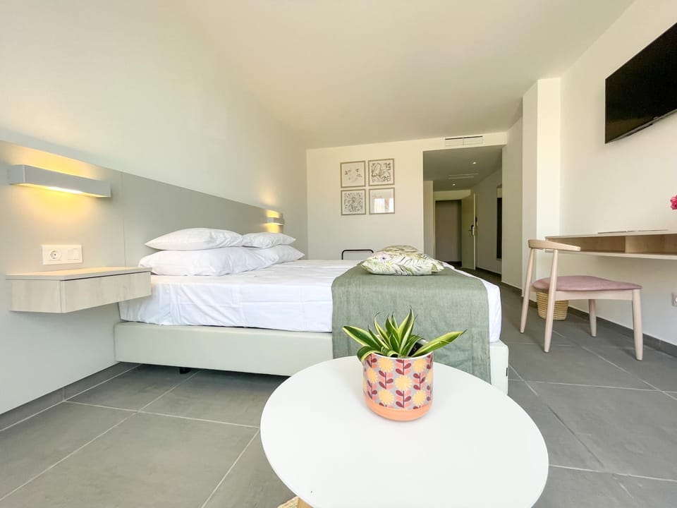 Bed, TV and multimedia, Photo of the whole room, Bedroom