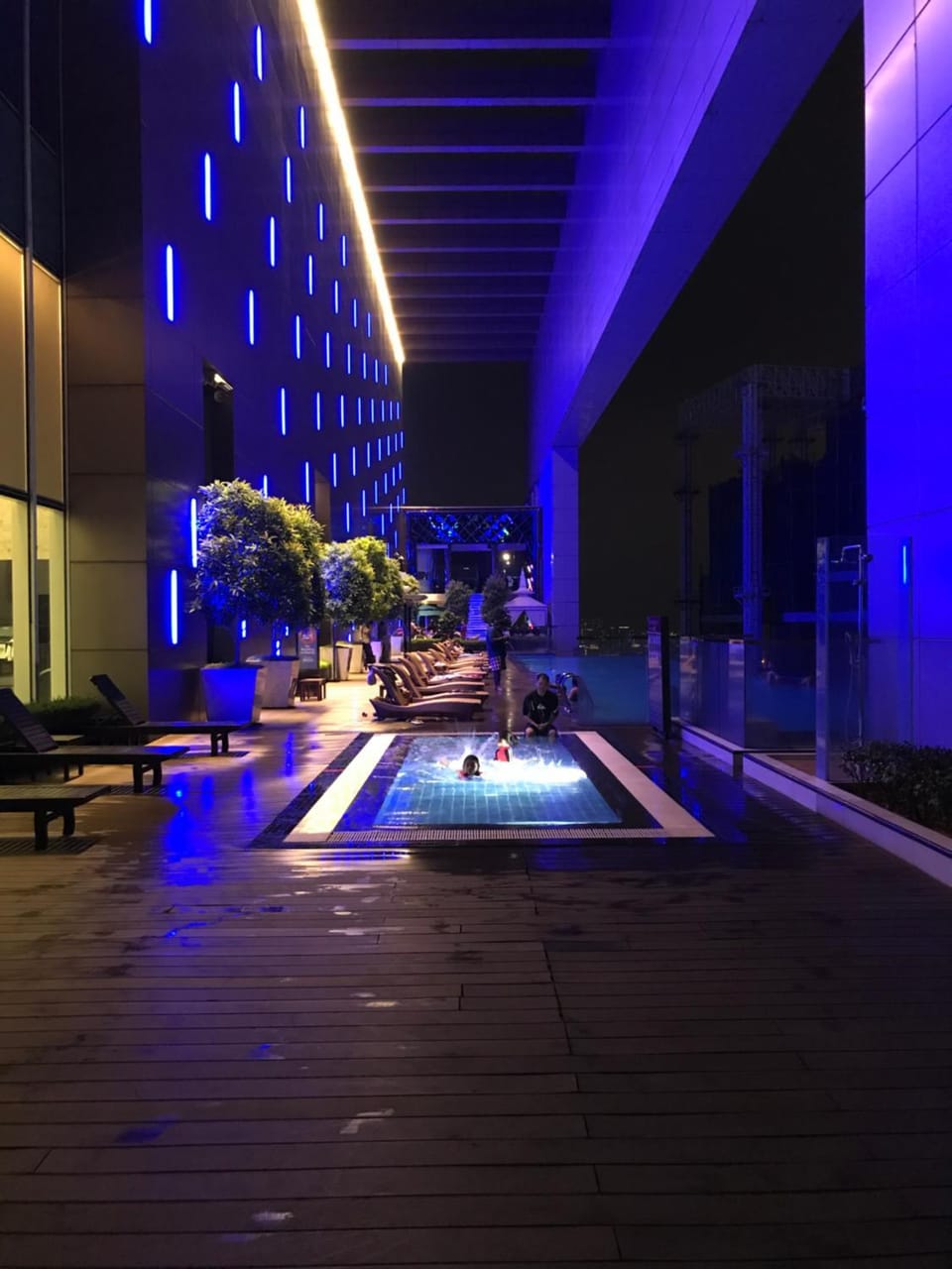 Night, Swimming pool, Swimming pool