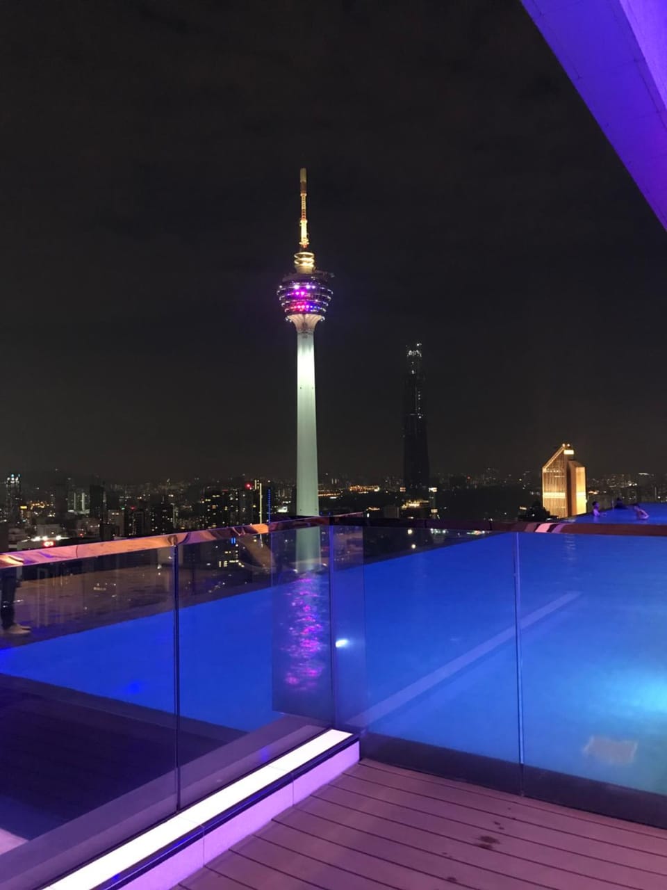 Night, City view, Pool view, Swimming pool, Swimming pool