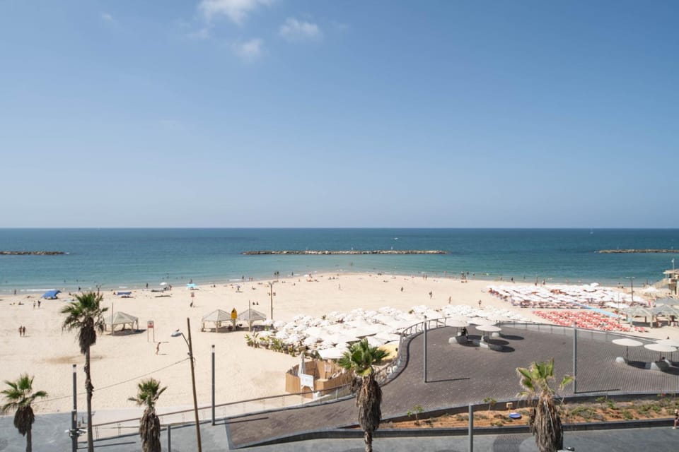 Property building, Beach, Sea view, sunbed