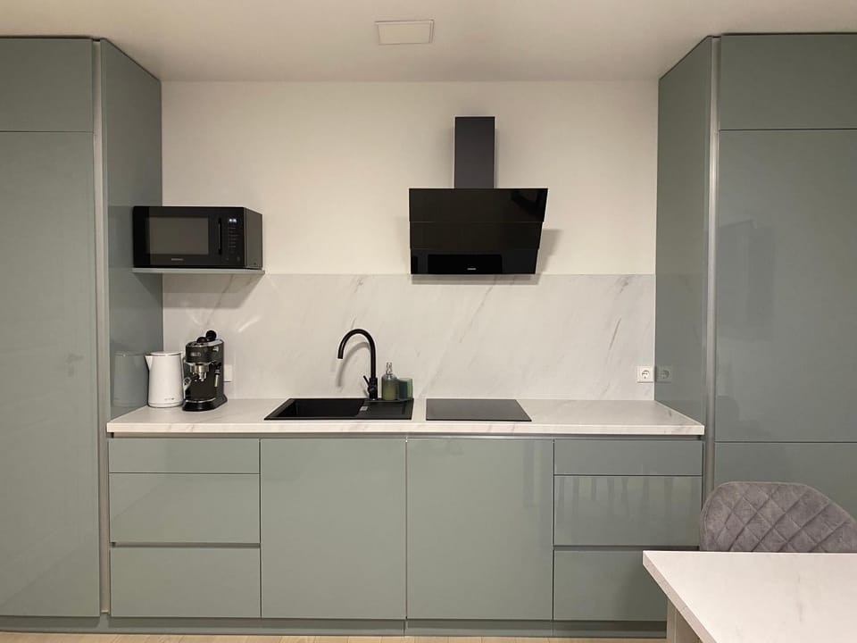 Coffee/tea facilities, Kitchen or kitchenette, minibar, stove