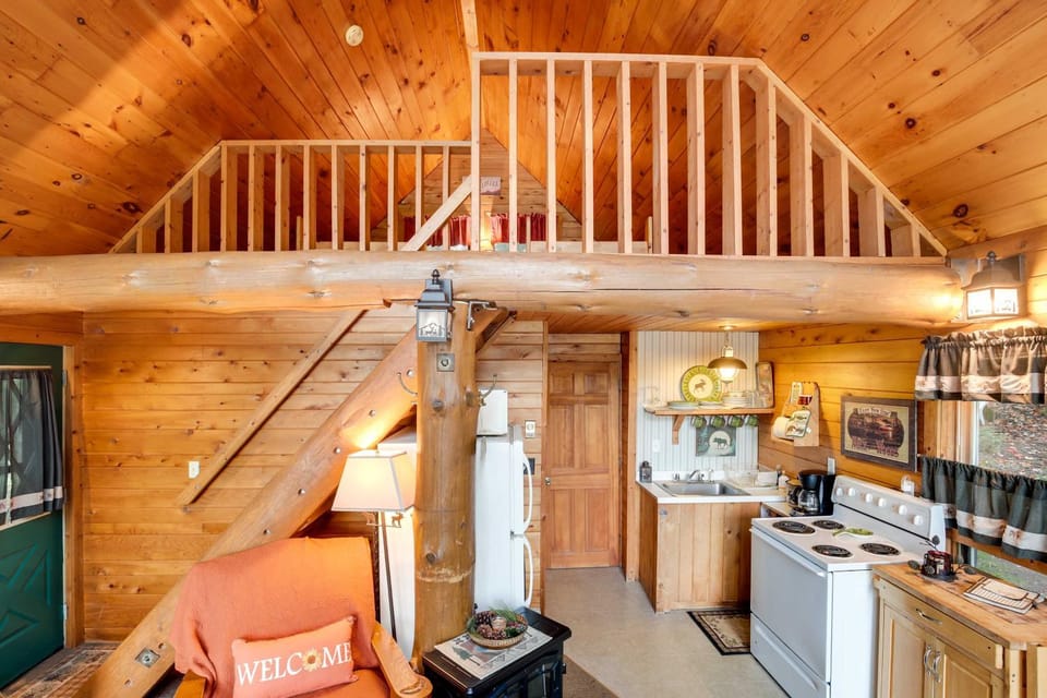 Lakefront Ogema Vacation Rental Cabin w/ Fire Pit! Cabin in Wisconsin