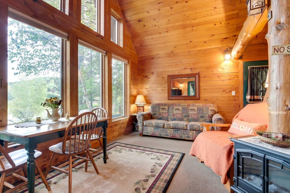 Lakefront Ogema Vacation Rental Cabin w/ Fire Pit! Cabin in Wisconsin