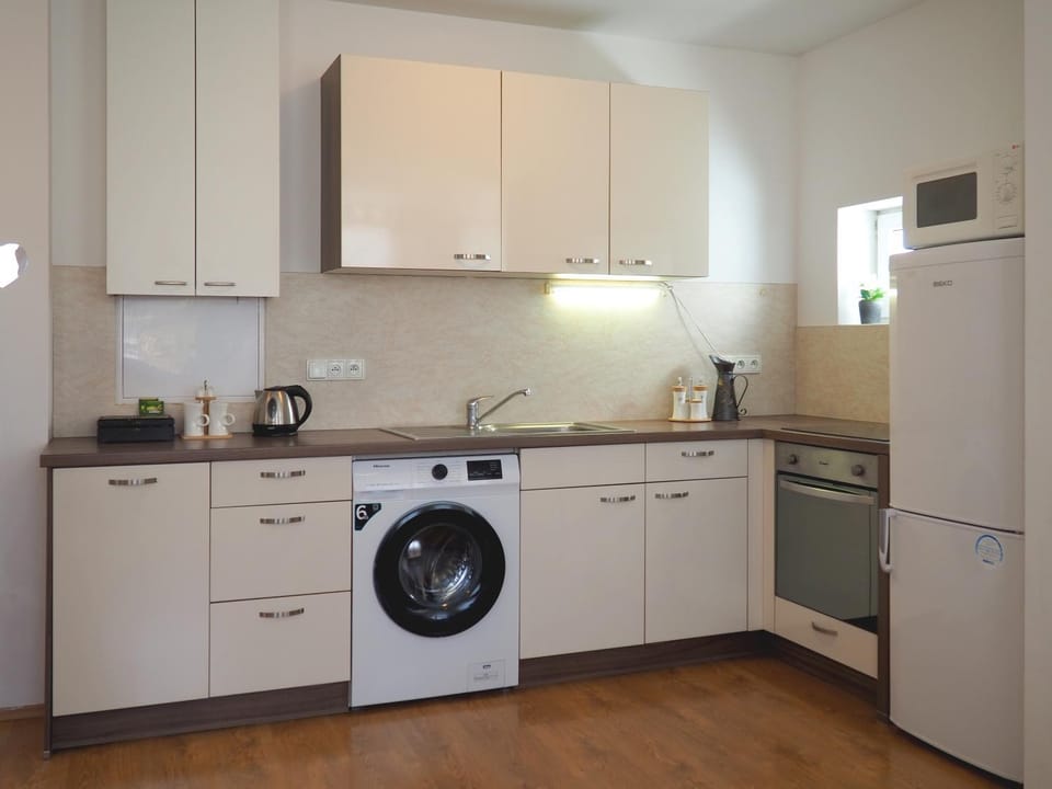 Coffee/tea facilities, Kitchen or kitchenette, dishwasher, minibar, pet friendly, stove, washing machine