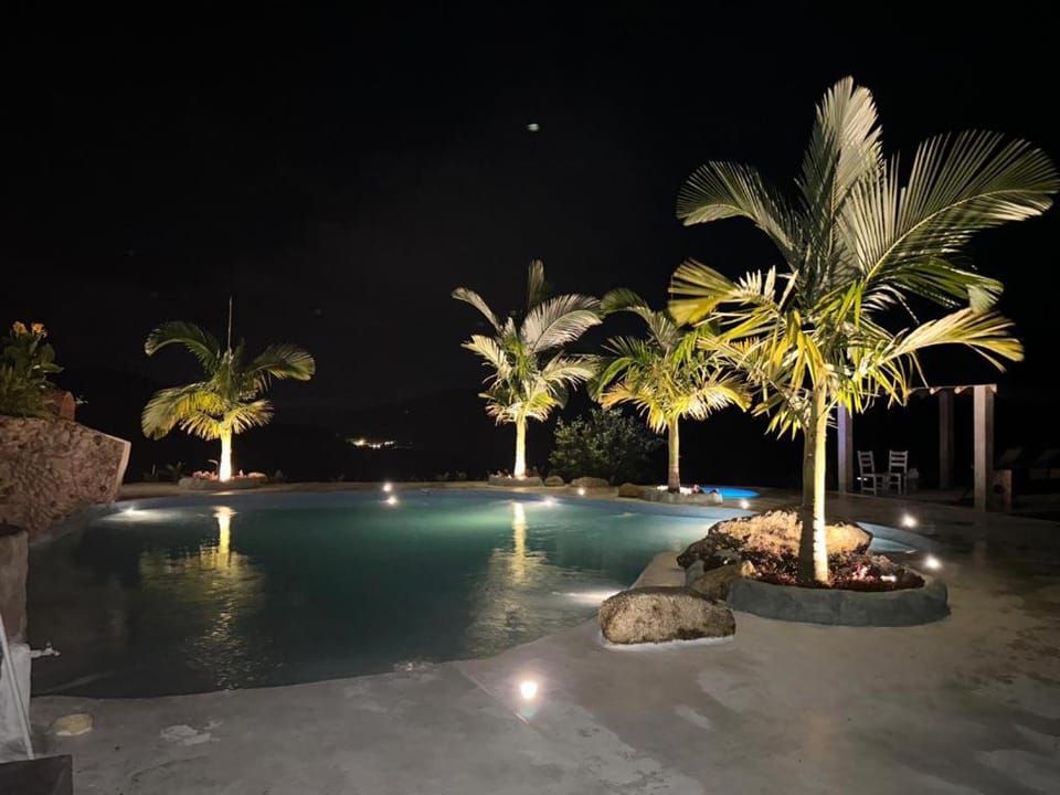 Night, Garden view, Pool view, Swimming pool