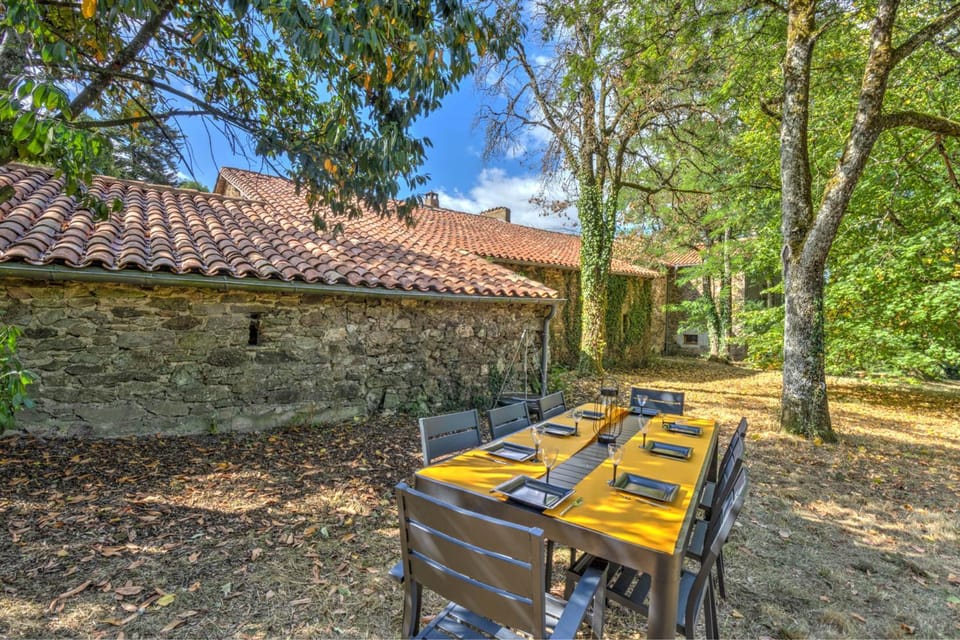 Property building, Summer, Dining area, Garden view