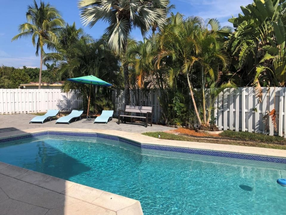 Garden, Swimming pool, sunbed