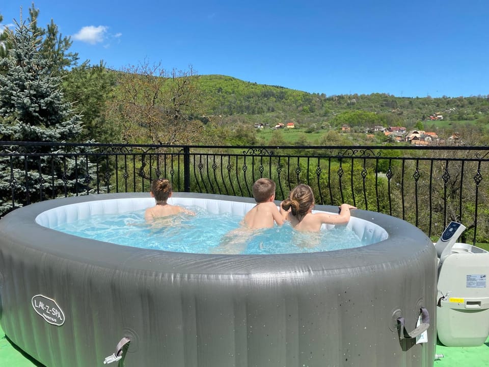 Hot Tub, Hot Tub, Mountain view, Swimming pool, Swimming pool, group of guests