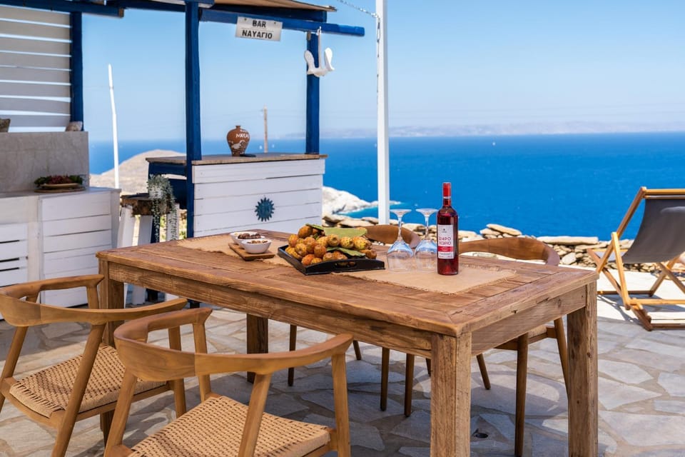 Patio, Day, Natural landscape, View (from property/room), Balcony/Terrace, Food and drinks, Dining area, Food, Sea view, Drinks