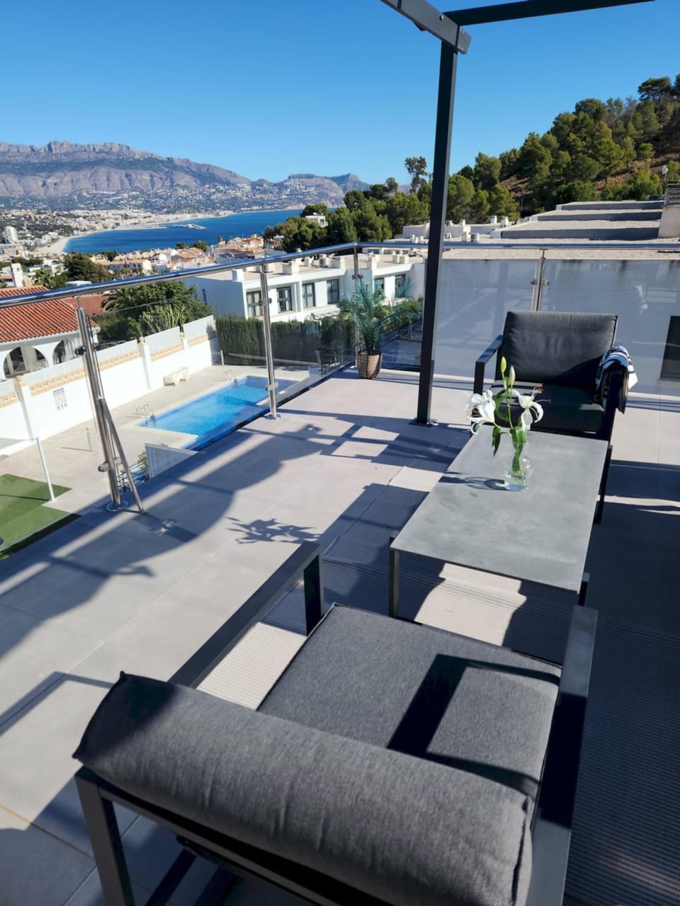 Balcony/Terrace, Other, Seating area, Mountain view, Pool view, Sea view