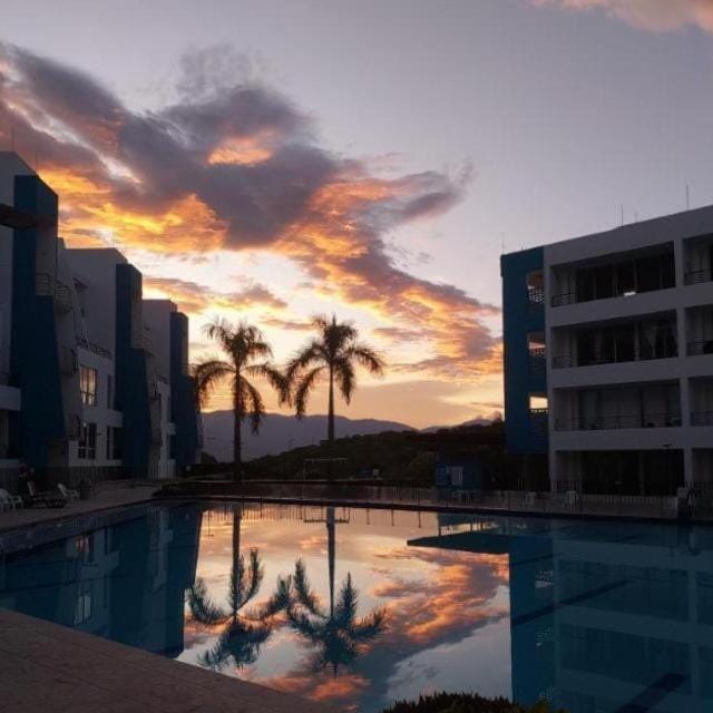 Property building, Natural landscape, Pool view, Swimming pool, Sunset