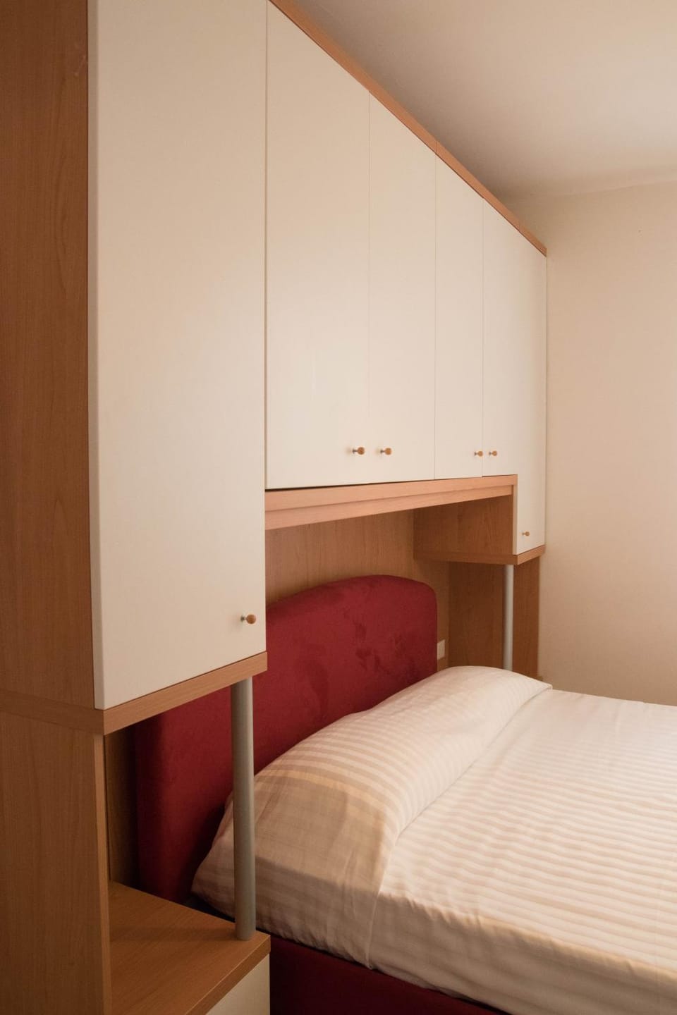 Bed, wardrobe
