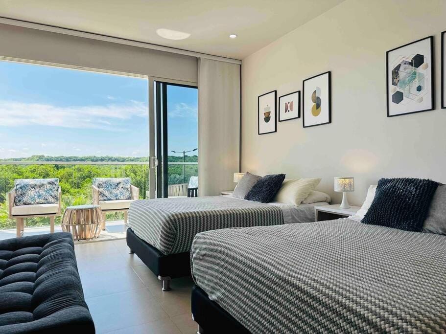 View (from property/room), Balcony/Terrace, Photo of the whole room, Bedroom