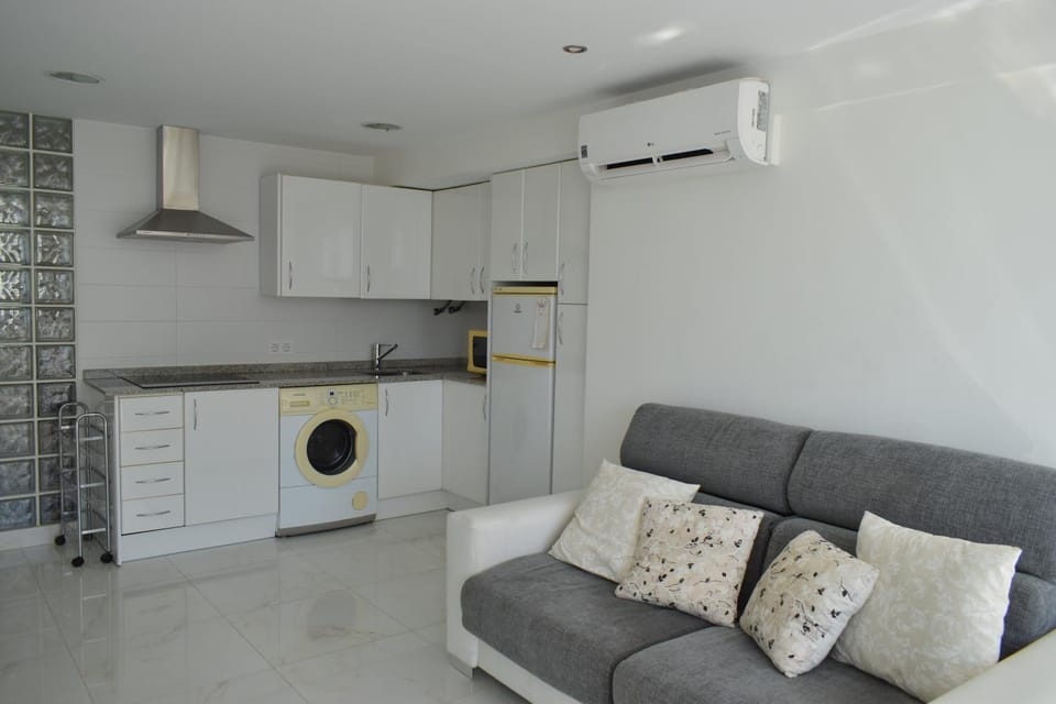 Kitchen or kitchenette, Living room, minibar, washing machine, air conditioner