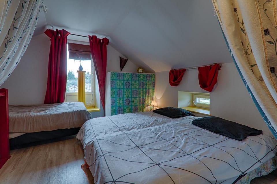 Property building, Living room, Bedroom