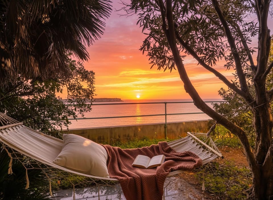 Patio, Day, Natural landscape, Sunrise