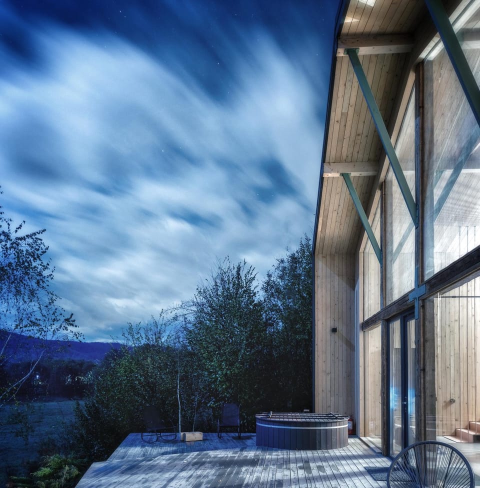 Property building, Night, Natural landscape