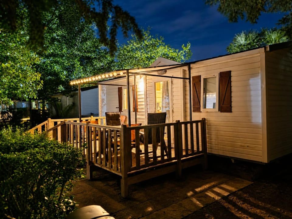 Property building, Night, Garden, Dining area, Garden view