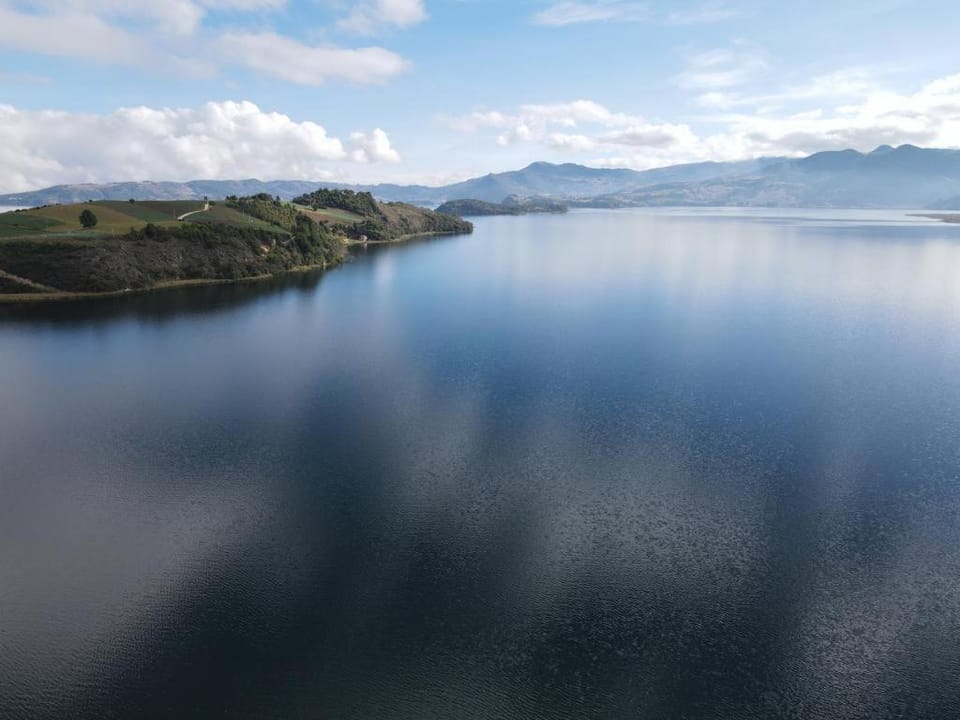 Nearby landmark, Natural landscape, Bird's eye view, Lake view, Mountain view