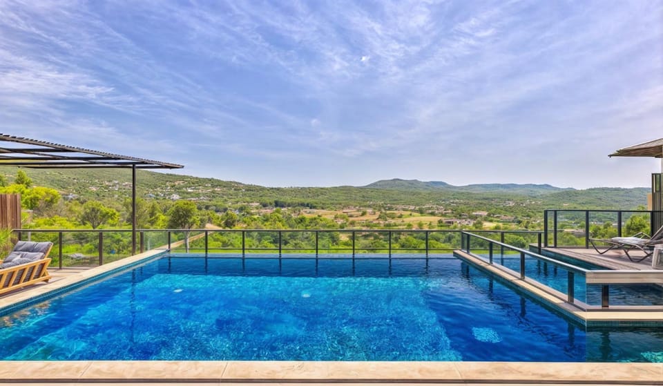 Natural landscape, Mountain view, Swimming pool