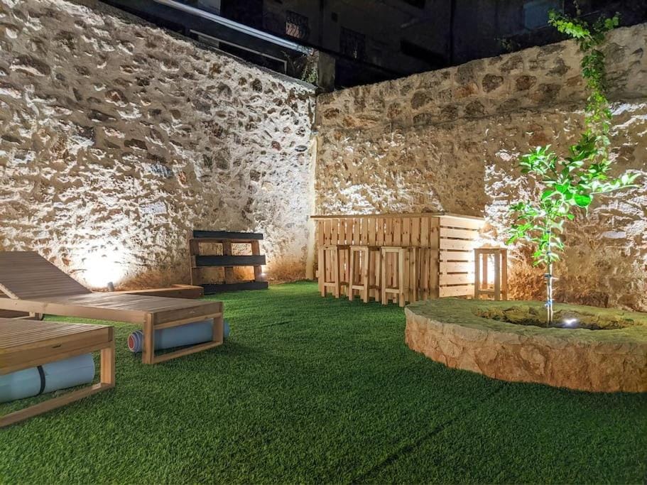 Patio, Night, Garden view