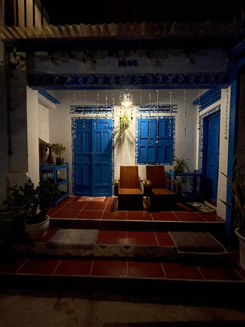 Patio, Night, Living room, Seating area, Dining area